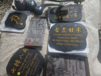 Engraved Inspirational Stone Plaques Set