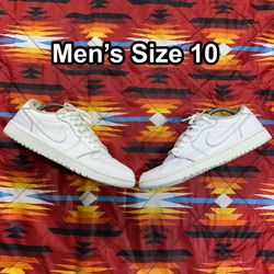 Nike Air Jordan 1 Retro Low Golf Shoes Triple White DD9315-101 Men’s Size 10