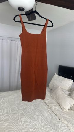 Brown midi dress