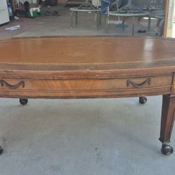 Oval Coffee Table With Wheels 