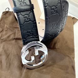 NWT Black Leather Gucci Belt