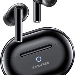 AWEI S1 Pro True Wireless Noise Cancelling Earbuds, Bluetooth 5.3 Headphones with 4 Mics Call, Hi-Fi Stereo Sound Deep Bass, Ultra Long 24H Playtime, 