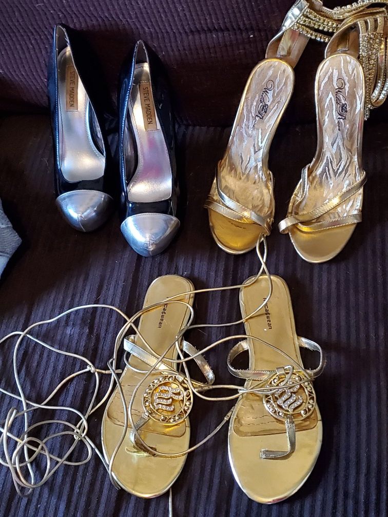 3 pairs of womens shoes size 8