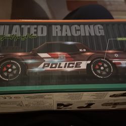 4WD High-Speed Remote Control Drift Car, RC Police Car, 2.4G Remote Control, 12.8 inch Length, LED Lights, Drift Tires, Black New 
