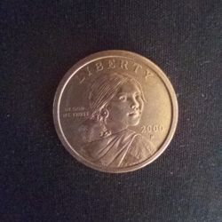 Sacagawea Wounded Eagle One Dollar Coin