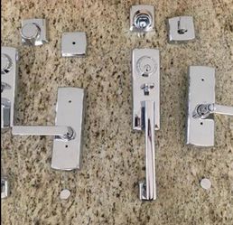 BRAND NEW Baldwin Polished Chrome Door Handles - 2LFD & 2RH