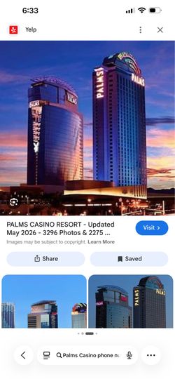 Hotel room at palms