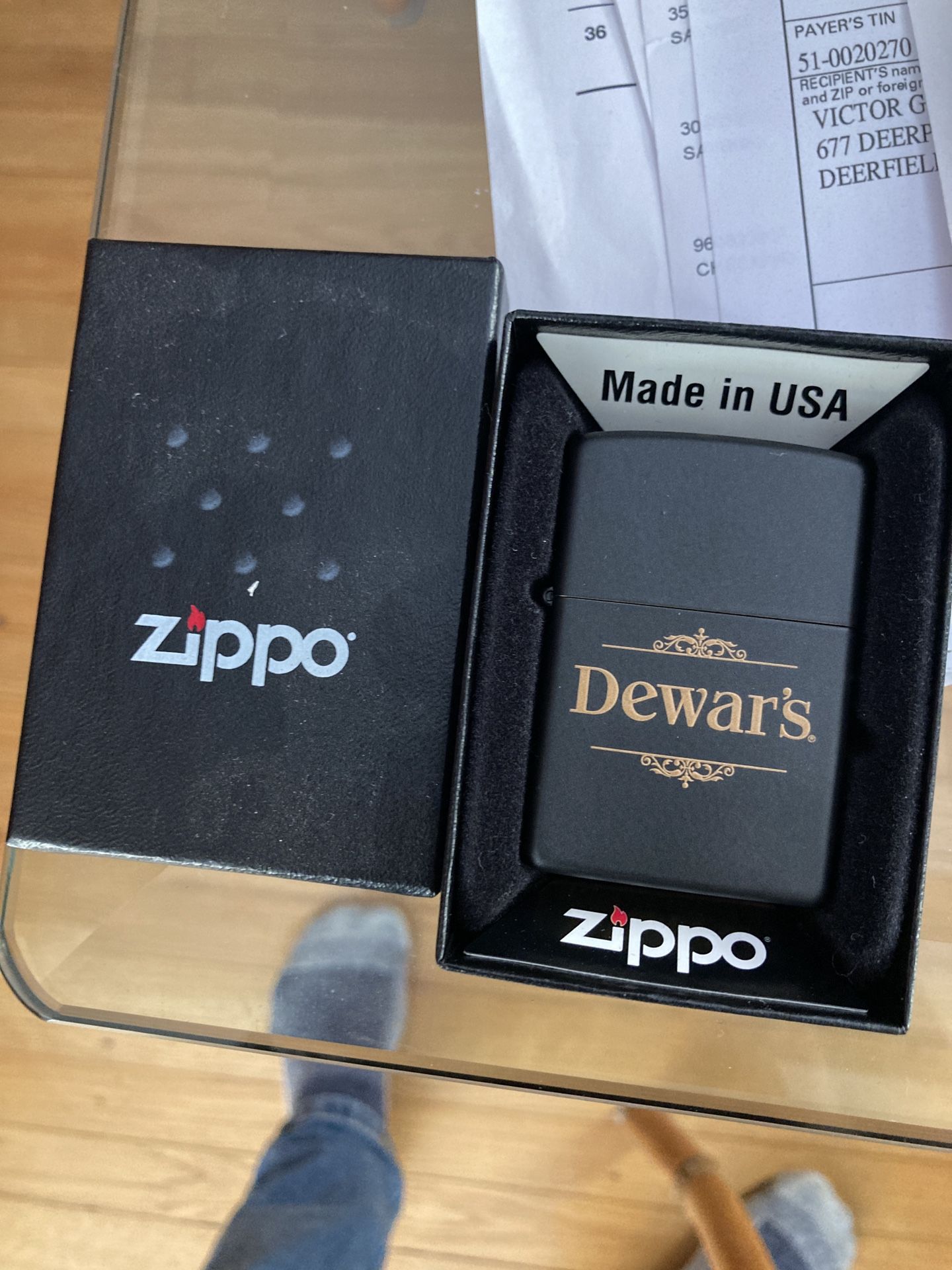 Zippo Lighter “Dewars “ New In Box 