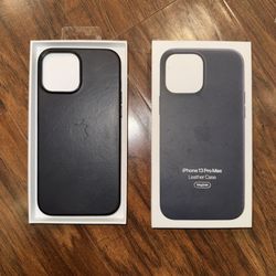 Apple iPhone 13 Pro Max Leather Back Case MagSafe Midnight Black MM1R3ZM/A