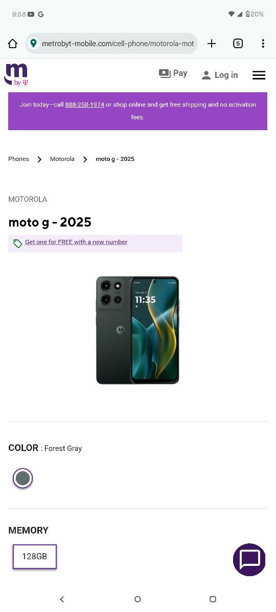 Moto G Power 2025 128 Gb
