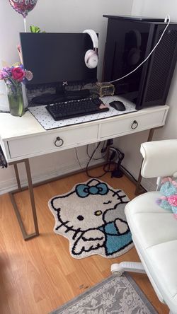 Desk with gold accents