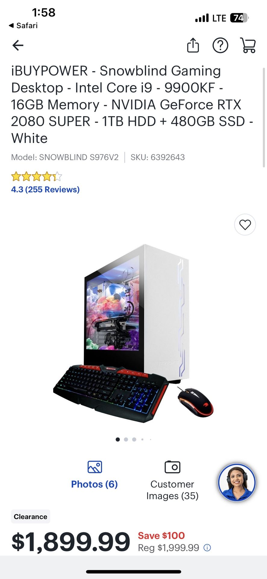 Ibuypower Snowblind Gaming Pc