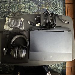 Gaming Laptop with Headphones 