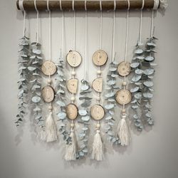 Eucalyptus And Wood Wall Decor