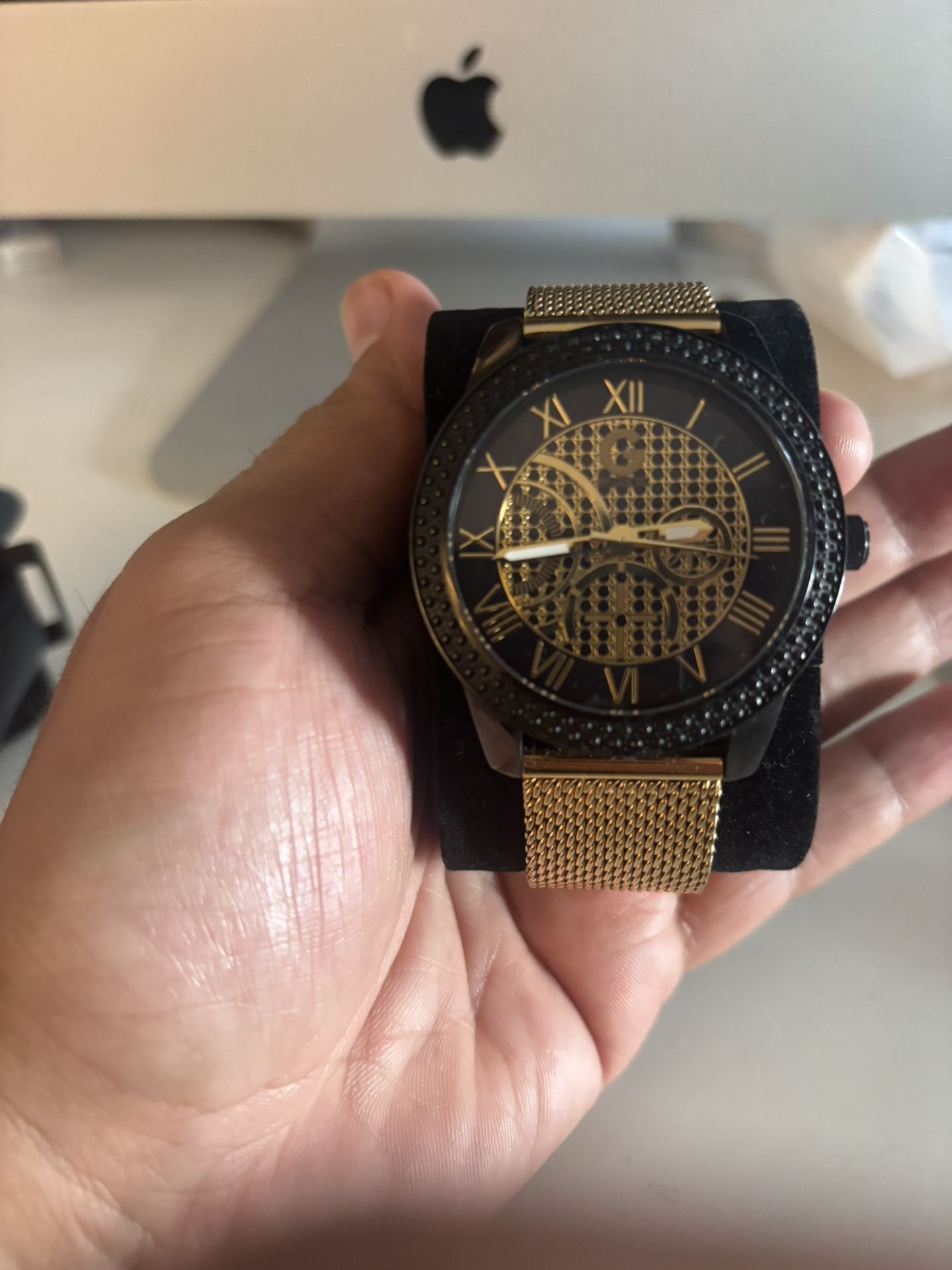 Black And Golden Guess Watch