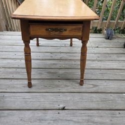 Wood End Table with Drawer
