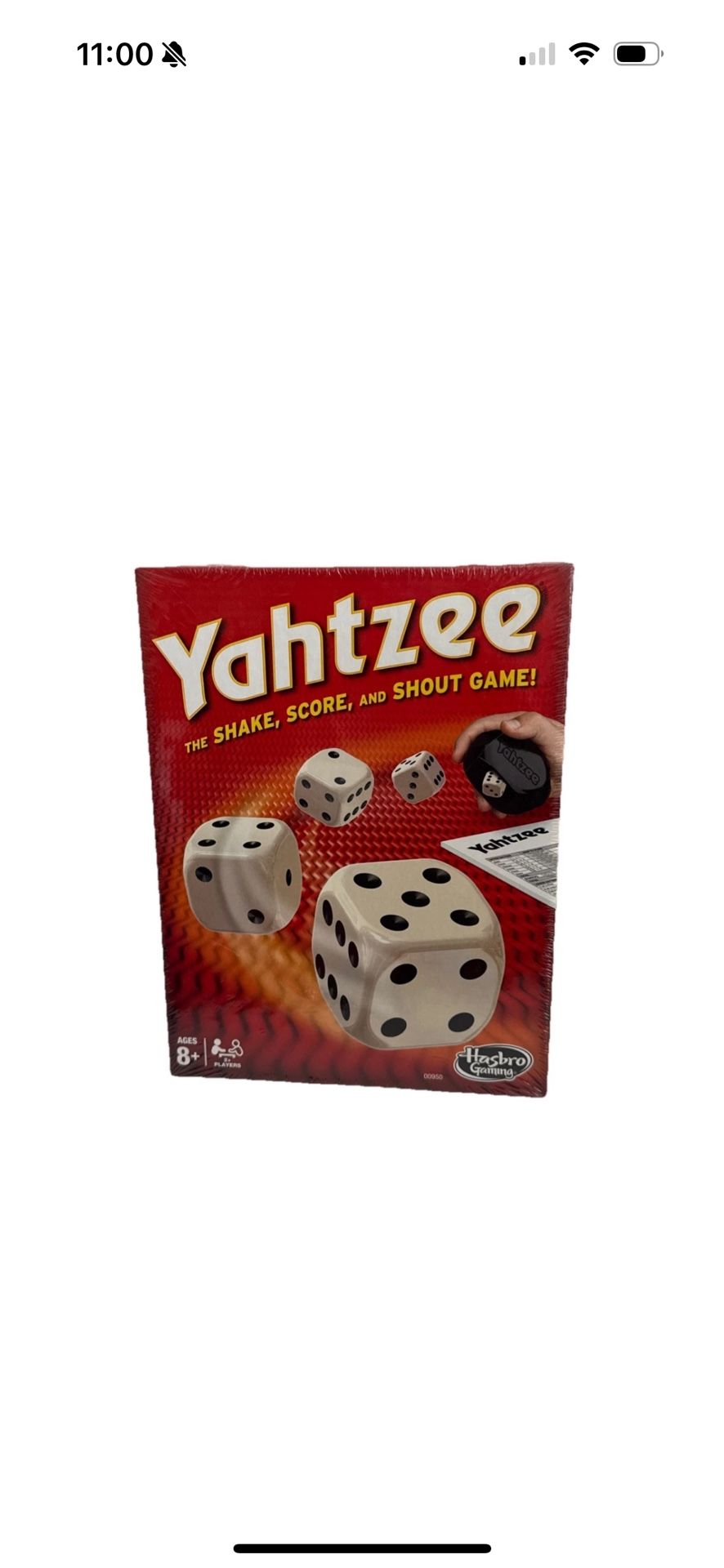 Hasbro Yahtzee Game"The Shake Score And Shout Game" 2014 Ages 8+ New In Box