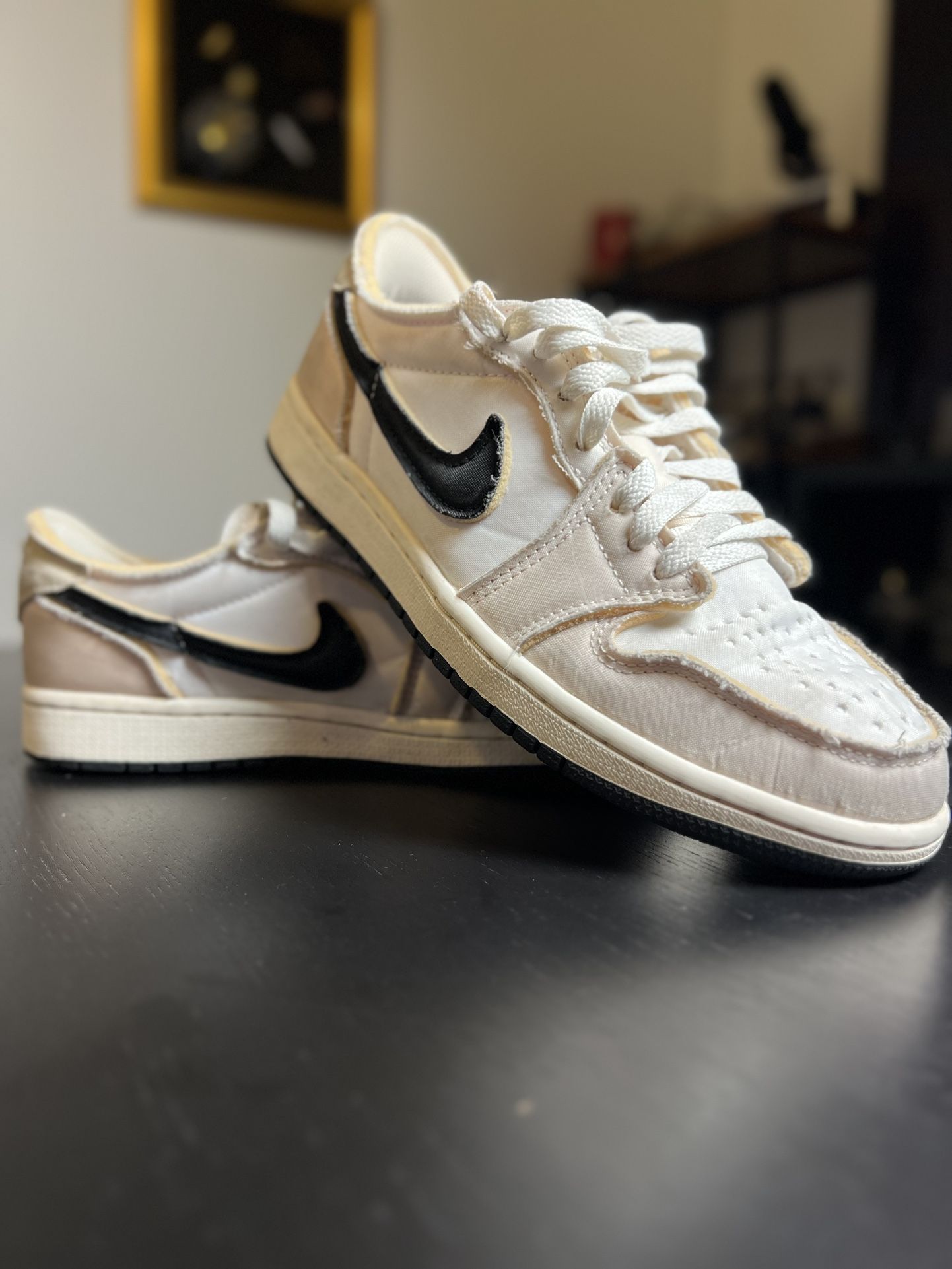 Nike Air Jordan 1 Low Shoes 'White & Coconut Milk' (DV0982-100)