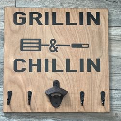 Grill Sign/ BBQ Utensil Holder