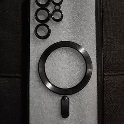 Samsung Galaxy S23 Ultra Bumper Case Shockproof MagSafe Clear Black Phone Box