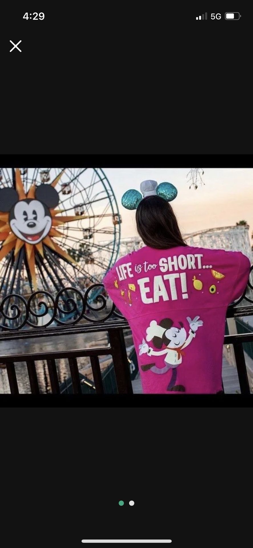 Disney Parks Life is Too Short to Eat,”Food & Wine Festival Spirit Jersey available in Size Large and X-Large NWT Serious inquiries only please  Low o