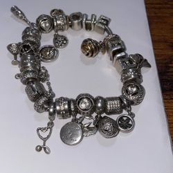 Pandora Bracelet With Many Charms