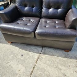 Leather Loveseat