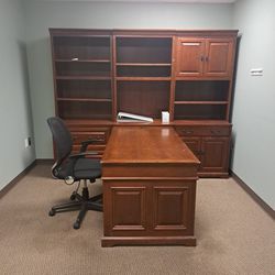Office Desk, Shelve And Chair