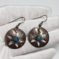 Vintage Sterling And Turquoise Earrings 