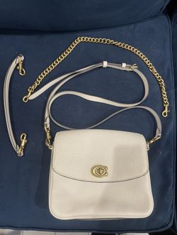 White Leather Coach Purse 