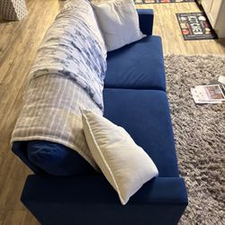 Blue 2 Seater Sofa