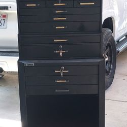 Black US General Tool Box Cart