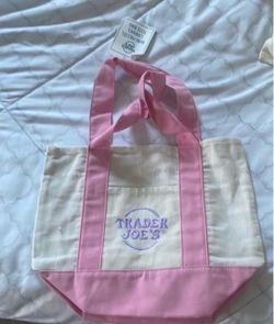 Trader Joe's Mini Pastel Canvas Tote Bag