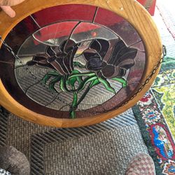 Wood Framed Stained Glass
