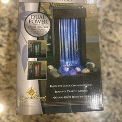 Mirrored Waterfall - Light Show, LED Fountain - Brand New - Newport Coast. 10”