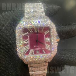 Buss Down Mossanite Cartier watch 41mm