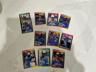 Baseball Trading Cards 89 Donruss Toronto Blue Jays. Lot of 11