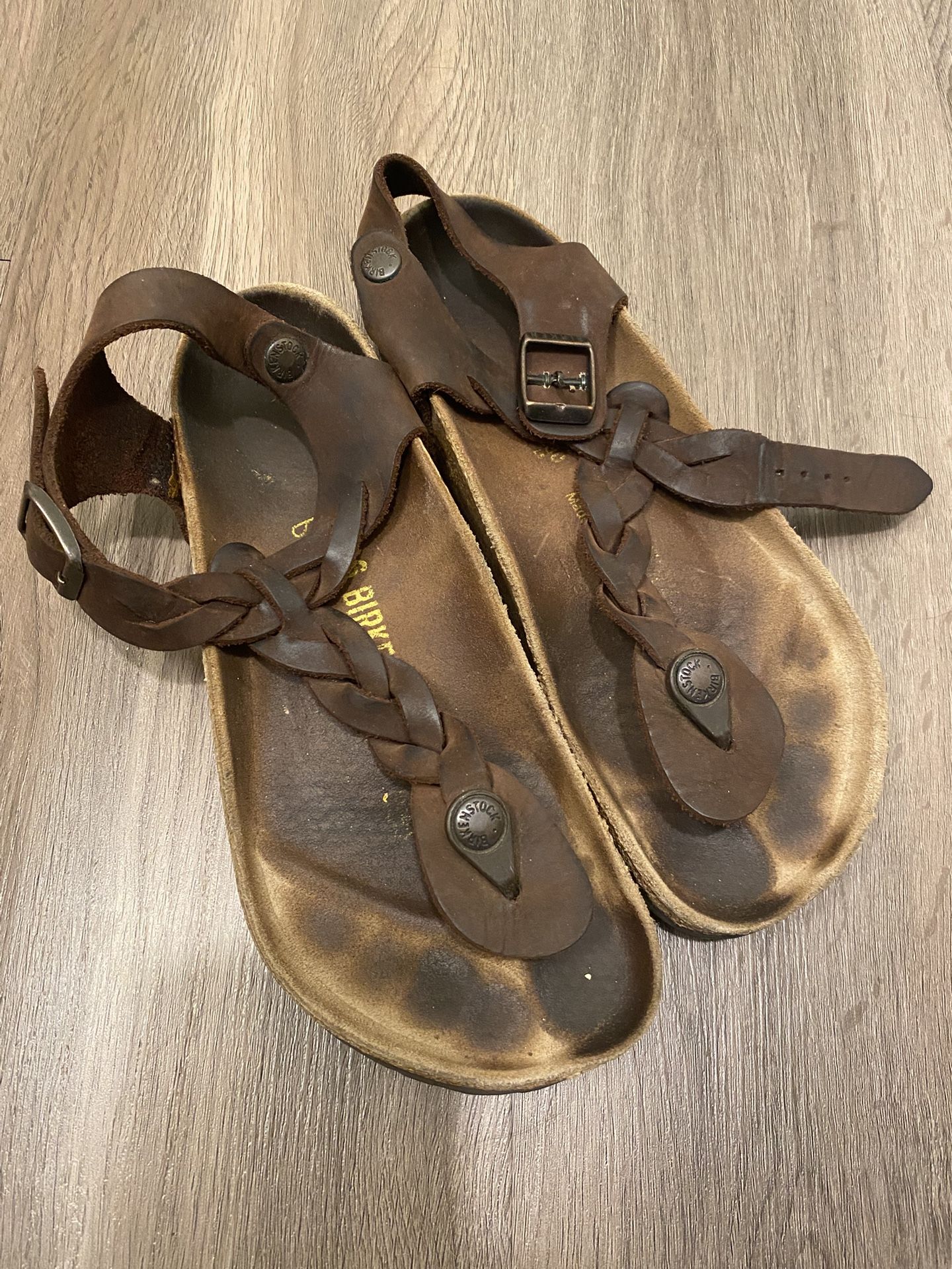 Birkenstock Sz 36 Gizah Braided Oil Leather Sandals