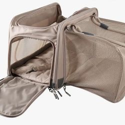 Top Paw Tan Expandable Pet Carrier - For Pets Up To 15 lbs