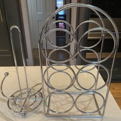 Wine rack and paper towel holder