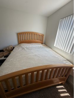 Bed and wardrobe