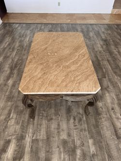 Solid Travertine Coffee Table & End Table Set – Gallery-Grade Imported Stone