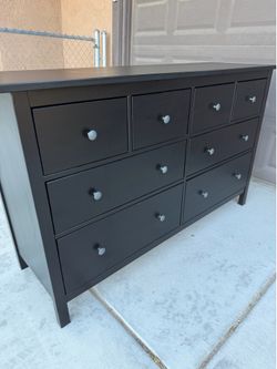 Black IKEA HEMNES dresser