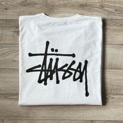 Stussy White Long Sleeve T-shirt 