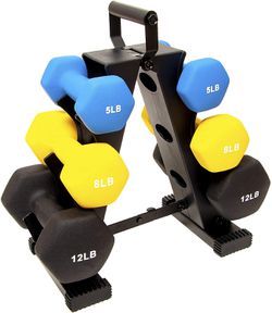 Dumbbells in Pair, or Set with Rack