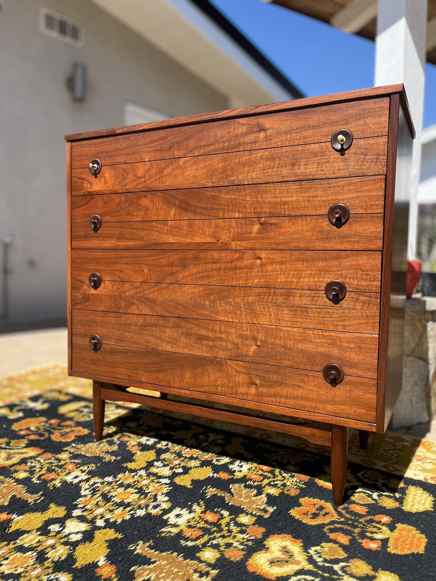 Beautiful Mid Century Walnut Dresser