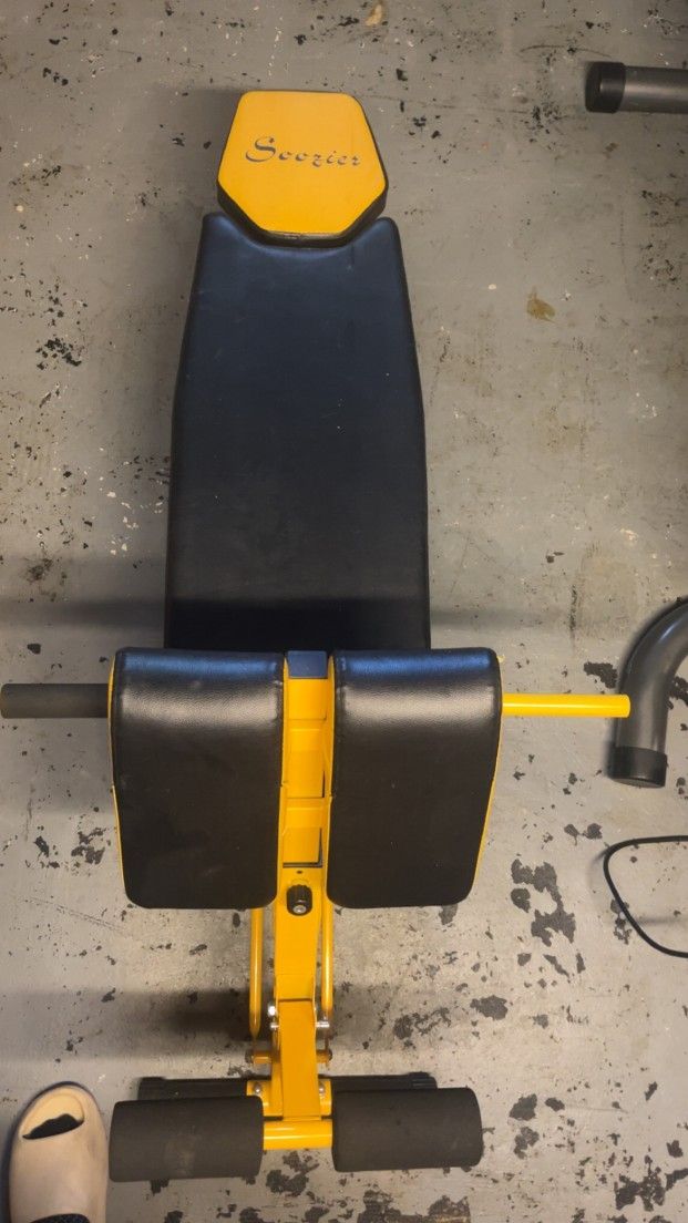 Soozier Adjustable Hyper Extension Dumbbell Weight Bench