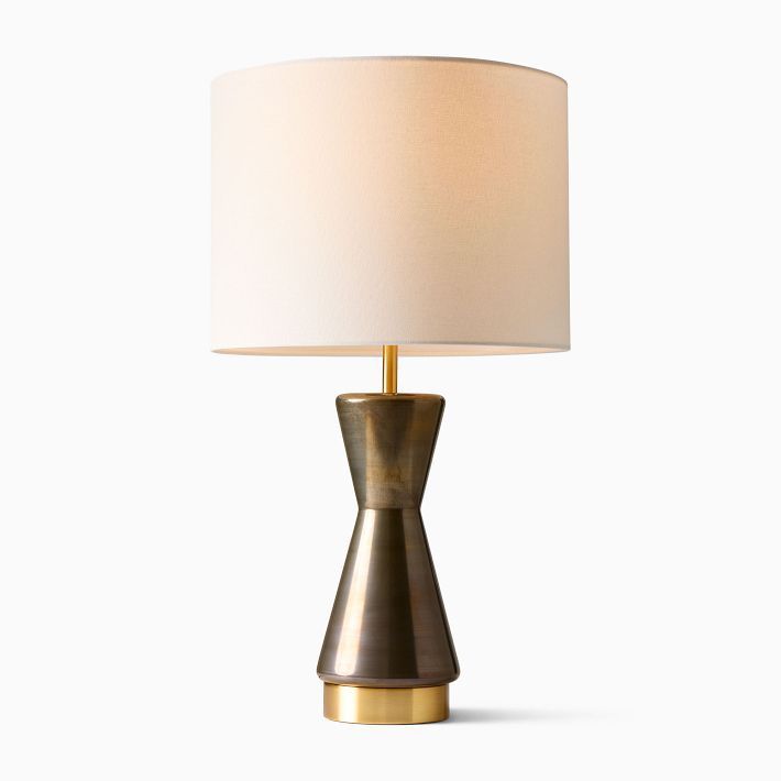 West Elm Metalized Glass USB Table Lamp (27") (NO SHADE)