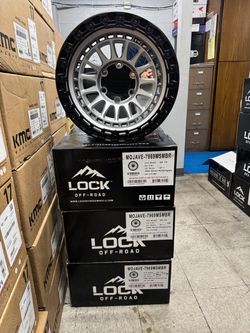 (4) 17” LOCK MOJAVE MACHINE W/ Black Lip 6x5.5 *$700 FOR ALL 4🔥✅*