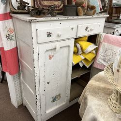 Antique White Pie Safe 